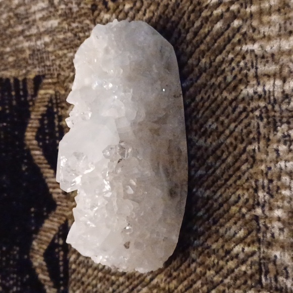 Raw White & Clear With Black Bottom Crystal - Gemstone - Picture 7 of 9